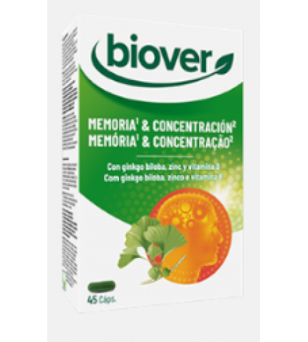 Memória e Concentração - 45 Cápsulas - Biover